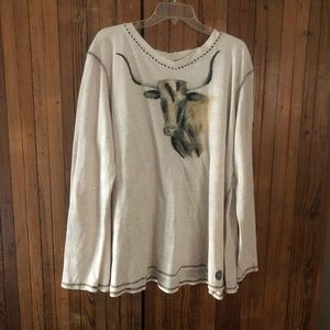 Double D Ranch long sleeve steer tunic